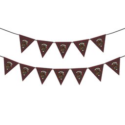 ScotsTee Shop Scottish Borthwick Modern Crest Tartan Triangle Flags Tartan Bunting, Pennants (12pcs)