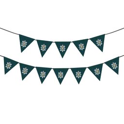 ScotsTee Shop Scottish Black Watch Ancient Crest Tartan Triangle Flags Tartan Bunting, Pennants (12pcs)