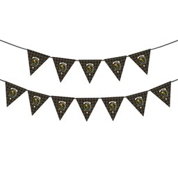ScotsTee Shop Scottish Buchan Ancient Crest Tartan Triangle Flags Tartan Bunting, Pennants (12pcs)