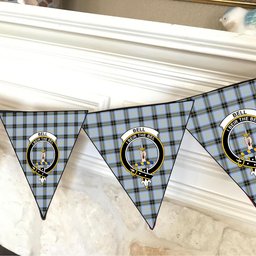 ScotsTee Shop Scottish Bell of the Borders Ancient Crest Tartan Triangle Flags Tartan Bunting, Pennants (12pcs)