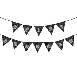 ScotsTee Shop Scottish Black Watch Large Sett Ancient Crest Tartan Triangle Flags Tartan Bunting, Pennants (12pcs)