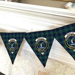 ScotsTee Shop Scottish Barclay Hunting Modern Crest Tartan Triangle Flags Tartan Bunting, Pennants (12pcs)