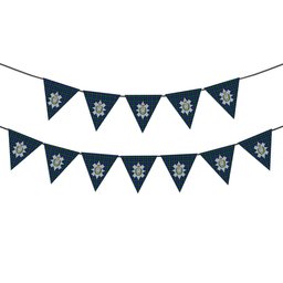 ScotsTee Shop Scottish Black Watch Modern Crest Tartan Triangle Flags Tartan Bunting, Pennants (12pcs)