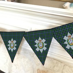 ScotsTee Shop Scottish Black Watch #3 Ancient Crest Tartan Triangle Flags Tartan Bunting, Pennants (12pcs)