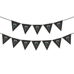 ScotsTee Shop Scottish Bowie Crest Tartan Triangle Flags Tartan Bunting, Pennants (12pcs)