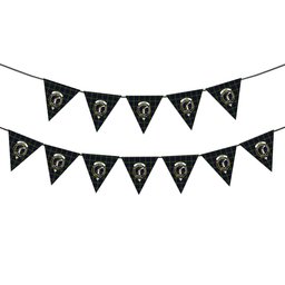ScotsTee Shop Scottish Clark of Ulva Crest Tartan Triangle Flags Tartan Bunting, Pennants (12pcs)