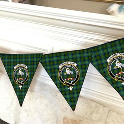 ScotsTee Shop Scottish Cranston Modern Crest Tartan Triangle Flags Tartan Bunting, Pennants (12pcs)