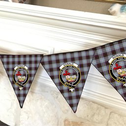 ScotsTee Shop Scottish Donald Dress Ancient Crest Tartan Triangle Flags Tartan Bunting, Pennants (12pcs)