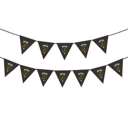 ScotsTee Shop Scottish Christie (London) Hunting Crest Tartan Triangle Flags Tartan Bunting, Pennants (12pcs)