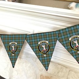 ScotsTee Shop Scottish Cathcart SC Crest Tartan Triangle Flags Tartan Bunting, Pennants (12pcs)