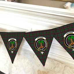 ScotsTee Shop Scottish Crosbie Crest Tartan Triangle Flags Tartan Bunting, Pennants (12pcs)