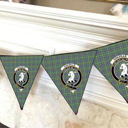 ScotsTee Shop Scottish Colville Crest Tartan Triangle Flags Tartan Bunting, Pennants (12pcs)