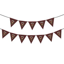 ScotsTee Shop Scottish Donald of Lochmaddy Crest Tartan Triangle Flags Tartan Bunting, Pennants (12pcs)