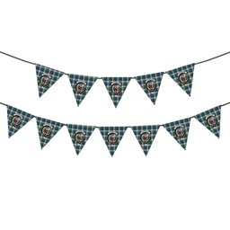 ScotsTee Shop Scottish Colquhoun Dress Ancient Crest Tartan Triangle Flags Tartan Bunting, Pennants (12pcs)