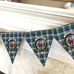 ScotsTee Shop Scottish Colquhoun Dress Ancient Crest Tartan Triangle Flags Tartan Bunting, Pennants (12pcs)