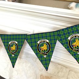 ScotsTee Shop Scottish Campbell of Breadalbane Ancient Crest Tartan Triangle Flags Tartan Bunting, Pennants (12pcs)