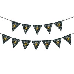 ScotsTee Shop Scottish Campbell of Lochnell Dress Crest Tartan Triangle Flags Tartan Bunting, Pennants (12pcs)