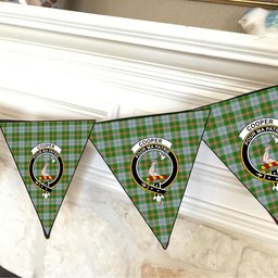 ScotsTee Shop Scottish Cooper Dress Dalgleish 2 Crest Tartan Triangle Flags Tartan Bunting, Pennants (12pcs)