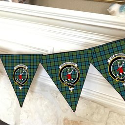 ScotsTee Shop Scottish Colquhoun Ancient Clan Crest Tartan Triangle Flags Tartan Bunting, Pennants (12pcs)