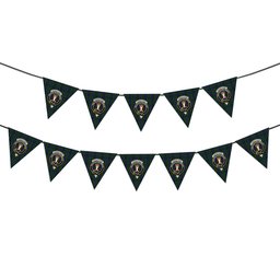 ScotsTee Shop Scottish Donnachaidh Robertson Crest Tartan Triangle Flags Tartan Bunting, Pennants (12pcs)