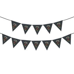 ScotsTee Shop Scottish Colquhoun Dress Crest Tartan Triangle Flags Tartan Bunting, Pennants (12pcs)