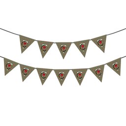 ScotsTee Shop Scottish Currie of Arran Ancient Clan Crest Tartan Triangle Flags Tartan Bunting, Pennants (12pcs)