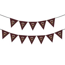ScotsTee Shop Scottish Donald of Boisdale Crest Tartan Triangle Flags Tartan Bunting, Pennants (12pcs)