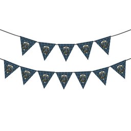 ScotsTee Shop Scottish Clark (Clergy) Ancient Clan Crest Tartan Triangle Flags Tartan Bunting, Pennants (12pcs)