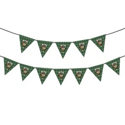 ScotsTee Shop Scottish Donald Lord of the Isles Hunting Crest Tartan Triangle Flags Tartan Bunting, Pennants (12pcs)