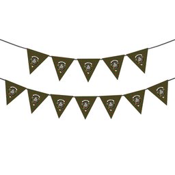 ScotsTee Shop Scottish Dalrymple of Castleton Crest Tartan Triangle Flags Tartan Bunting, Pennants (12pcs)
