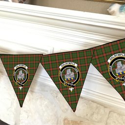 ScotsTee Shop Scottish Dalrymple of Castleton Crest Tartan Triangle Flags Tartan Bunting, Pennants (12pcs)