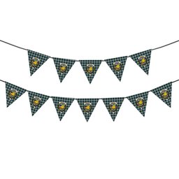 ScotsTee Shop Scottish Campbell Dress 1 Crest Tartan Triangle Flags Tartan Bunting, Pennants (12pcs)