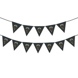 ScotsTee Shop Scottish Davidson of Tulloch Dress Crest Tartan Triangle Flags Tartan Bunting, Pennants (12pcs)