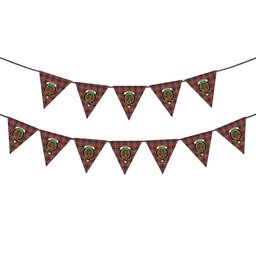 ScotsTee Shop Scottish Christie Modern Crest Tartan Triangle Flags Tartan Bunting, Pennants (12pcs)