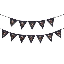 ScotsTee Shop Scottish Cockburn Brown Modern Crest Tartan Triangle Flags Tartan Bunting, Pennants (12pcs)