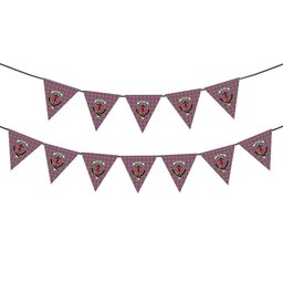 ScotsTee Shop Scottish Crawford Ancient Crest Tartan Triangle Flags Tartan Bunting, Pennants (12pcs)