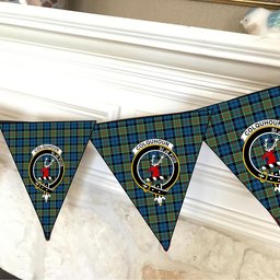 ScotsTee Shop Scottish Colquhoun Ancient Crest Tartan Triangle Flags Tartan Bunting, Pennants (12pcs)