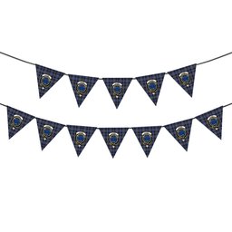 ScotsTee Shop Scottish Clark (Lion) Crest Tartan Triangle Flags Tartan Bunting, Pennants (12pcs)