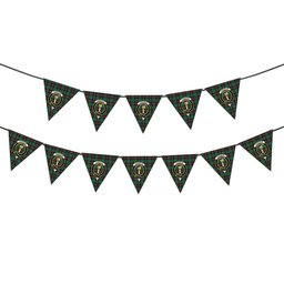 ScotsTee Shop Scottish Chisholm Hunting Ancient Crest Tartan Triangle Flags Tartan Bunting, Pennants (12pcs)