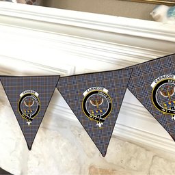 ScotsTee Shop Scottish Carnegie Check Ancient Crest Tartan Triangle Flags Tartan Bunting, Pennants (12pcs)