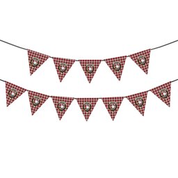 ScotsTee Shop Scottish Cunningham Dress Crest Tartan Triangle Flags Tartan Bunting, Pennants (12pcs)