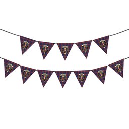 ScotsTee Shop Scottish Chisholm Hunting Modern Crest Tartan Triangle Flags Tartan Bunting, Pennants (12pcs)