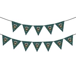 ScotsTee Shop Scottish Donald of the Isles Hunting Ancient Crest Tartan Triangle Flags Tartan Bunting, Pennants (12pcs)