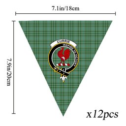 ScotsTee Shop Scottish Currie Ancient Crest Tartan Triangle Flags Tartan Bunting, Pennants (12pcs)
