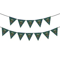 ScotsTee Shop Scottish Gordon Old Ancient Crest Tartan Triangle Flags Tartan Bunting, Pennants (12pcs)