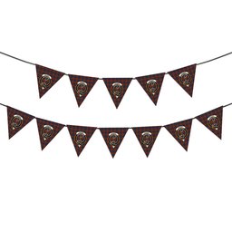 ScotsTee Shop Scottish Fraser of Lovat Crest Tartan Triangle Flags Tartan Bunting, Pennants (12pcs)