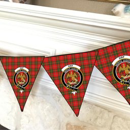 ScotsTee Shop Scottish Hay Modern Crest Tartan Triangle Flags Tartan Bunting, Pennants (12pcs)