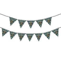 ScotsTee Shop Scottish Gordon Dress Ancient Crest Tartan Triangle Flags Tartan Bunting, Pennants (12pcs)