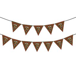 ScotsTee Shop Scottish Gregor of Balquhidder Ancient Crest Tartan Triangle Flags Tartan Bunting, Pennants (12pcs)