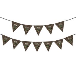 ScotsTee Shop Scottish Fergusson Weathered Crest Tartan Triangle Flags Tartan Bunting, Pennants (12pcs)